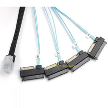 Carregar imagem no visualizador da galeria, Mini SAS 36P SFF-8087 to 4 SFF-8482 Connectors With SATA Power Cable 1M US SHIP 813501730341-FoxTI
