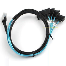 Carregar imagem no visualizador da galeria, Mini SAS 36P SFF-8087 to 4 SFF-8482 Connectors With SATA Power Cable 1M US SHIP 813501730341-FoxTI
