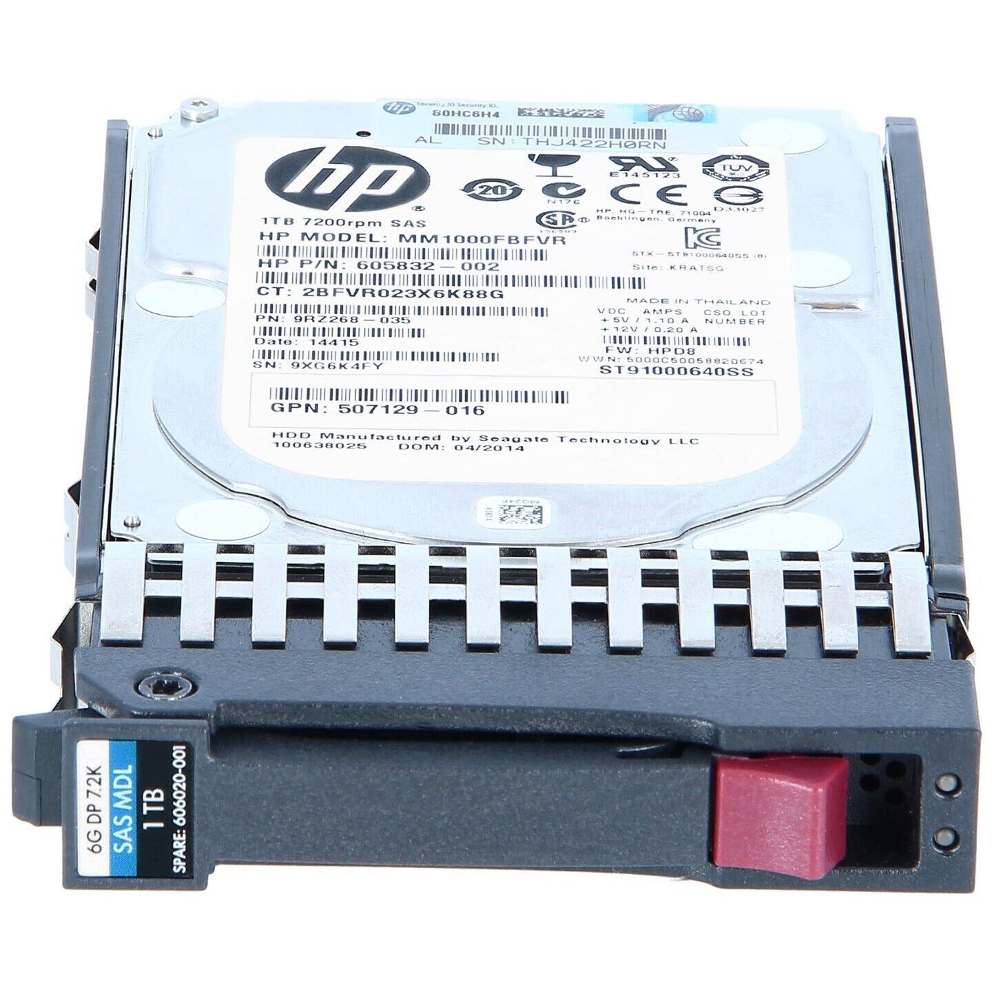 MM1000FBFVR Disco duro SAS de 1 TB, 7200 RPM, 6 Gb/s, 2,5 pulgadas FW: D8
