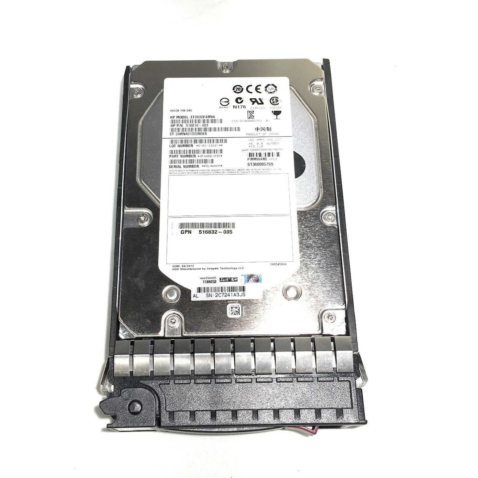 EF0600FARNA 516810-003 DISCO DURO DE 600GB 15K 3.5" 6G DOBLE PUERTO