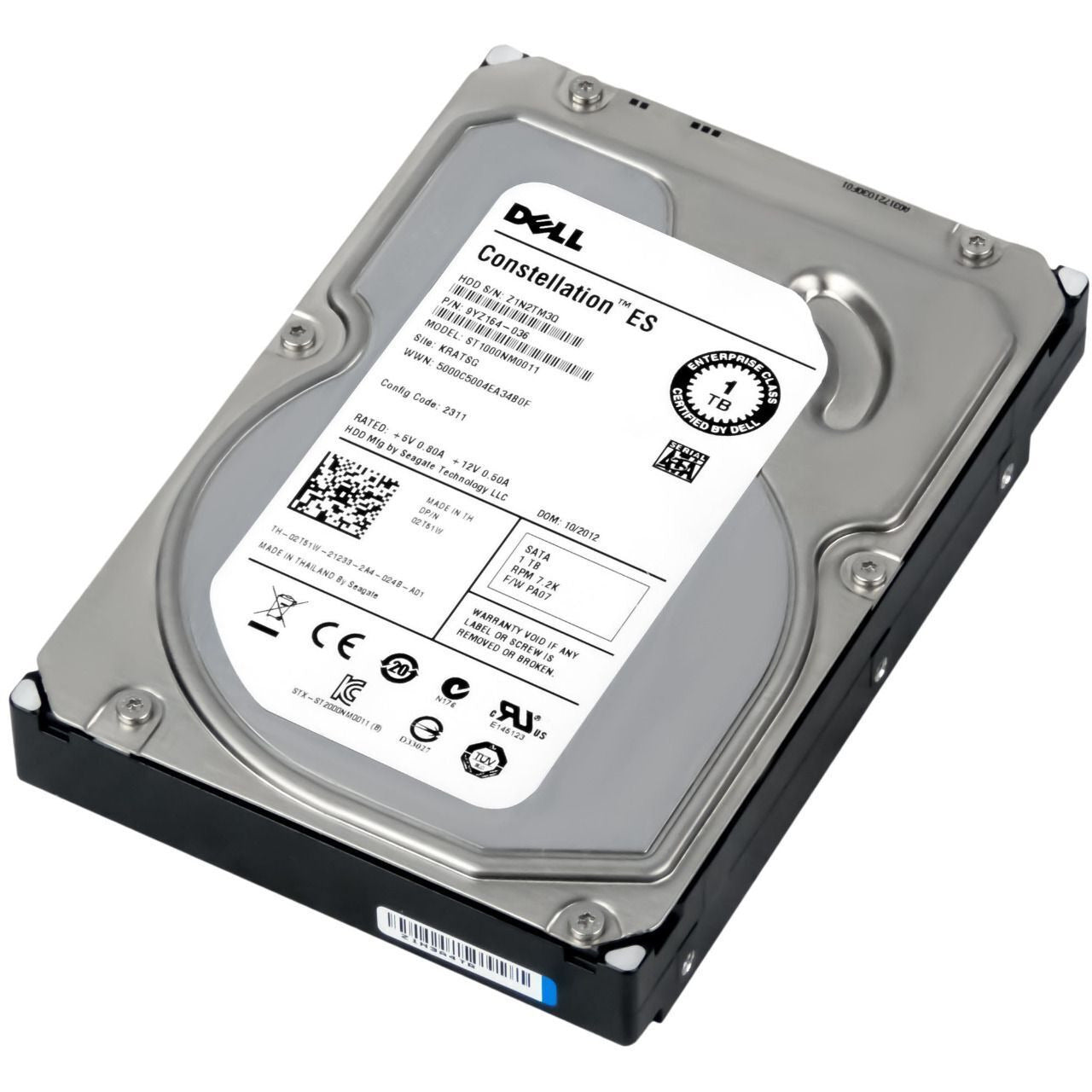 HD 1TB SATA 7.2k RPM 3.5" 6G Hot Plug for 2T51W