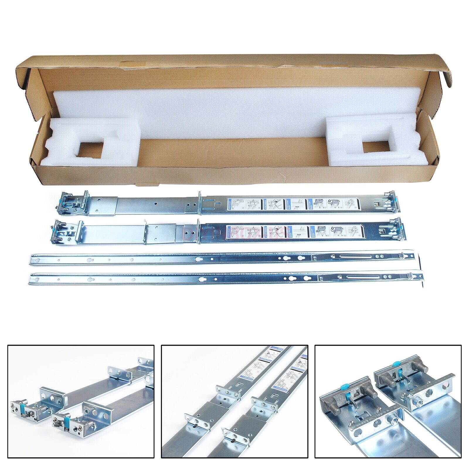 Rieles para rack de servidor 1U Rieles 53D7M 053D7M R230 R420 R620 R630 R640