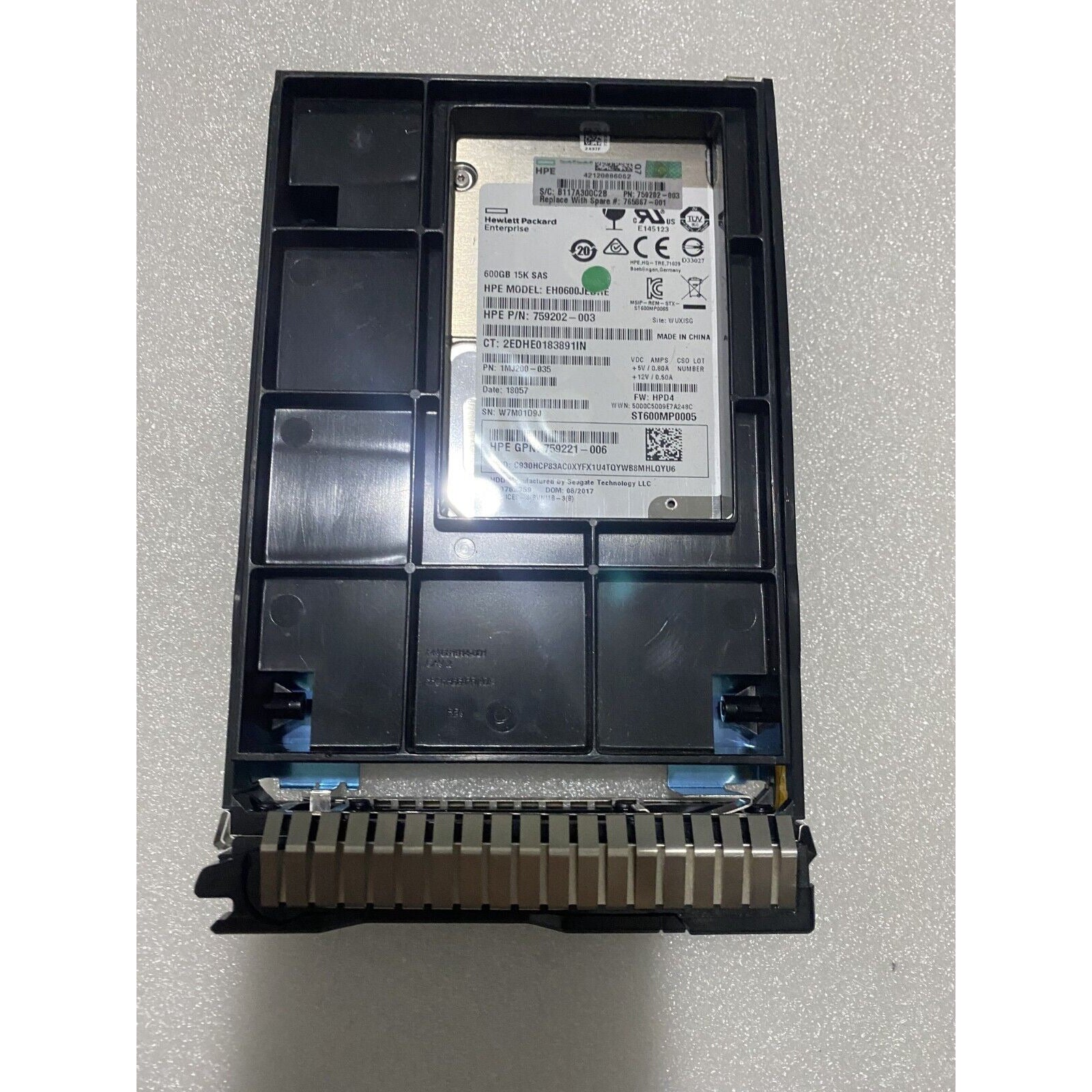HD 765424-B21 600GB 15K 12G 3.5-Inch SAS SFF HDD w/ Smart Carrier 765867-001 888182854433