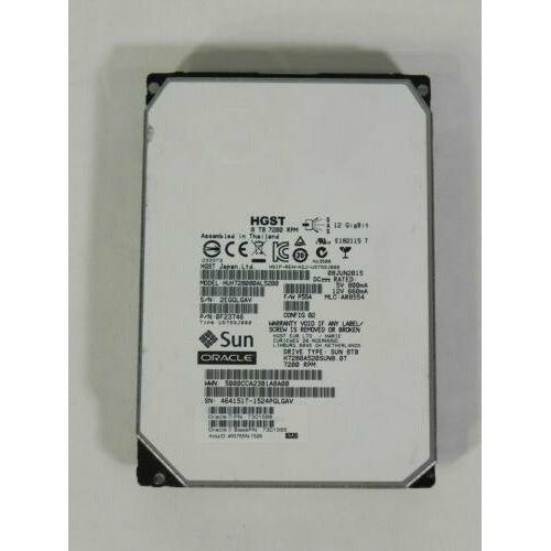 Disco HGST Sun Oracle 8TB 7200rpm 3.5" SAS HDD HUH728080AL5200 7301588 7301585 - MFerraz Tecnologia