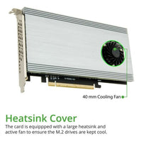 Carregar imagem no visualizador da galeria, Controladora Quad M.2 M-key NVMe Slot PCIe 3.0 x16 Bifurcation Riser Controller Card Non-RAID - MFerraz Tecnologia
