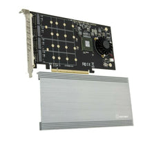 Carregar imagem no visualizador da galeria, Controladora Quad M.2 M-key NVMe Slot PCIe 3.0 x16 Bifurcation Riser Controller Card Non-RAID - MFerraz Tecnologia
