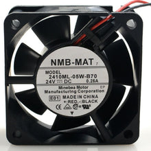 Carregar imagem no visualizador da galeria, Cooler 2410ML-05W-B70 6025 6CM 24V 0.25A two-wire double ball cooling fan - MFerraz Tecnologia

