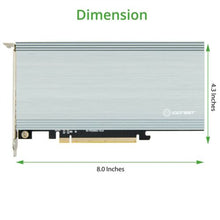 Carregar imagem no visualizador da galeria, Controladora Quad M.2 M-key NVMe Slot PCIe 3.0 x16 Bifurcation Riser Controller Card Non-RAID - MFerraz Tecnologia
