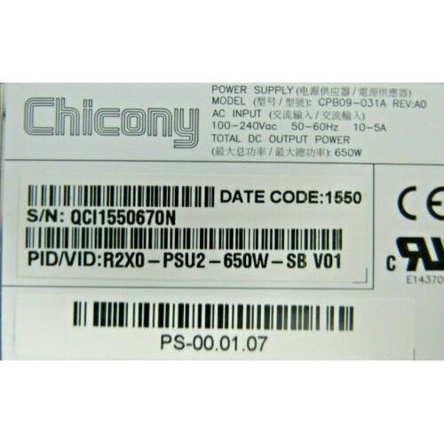 Cisco 74-7541-02 R2X0-PSU2-650W-SB 650W UCS C200 Redundant Power Supply   35-4 fonte - MFerraz Tecnologia